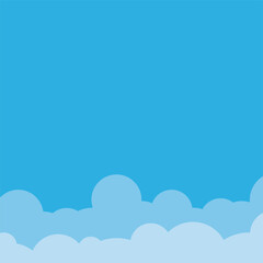 Cloud border and background element design vector
