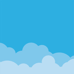 Cloud border and background element design vector
