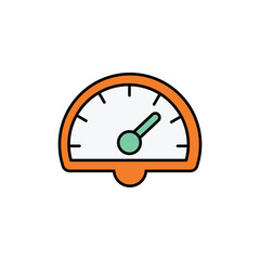 Speedometer icon design with white background stock illustration