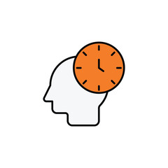 Time icon design with white background stock illustration