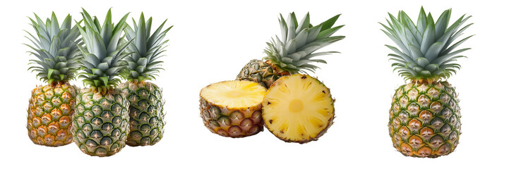 Fototapeta premium pineapples isolated on transparent background