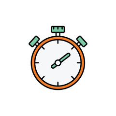 Timer icon design with white background stock illustration