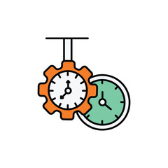 Time icon design with white background stock illustration