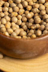 round fried chickpeas porridge during cooking