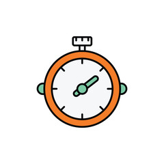 Stopwatch icon design with white background stock illustration