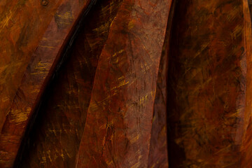 imagen detalle textura talla de madera con los detalles de la escultura y la textura de pintura 