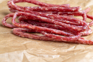 dried dehydrated meat with pork fat