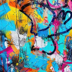 Fototapeta premium bright street graffiti on the wall, street art