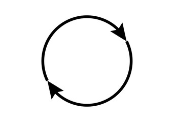 Icono negro de flecha en c&iacute;rculo de retroalimentaci&oacute;n 