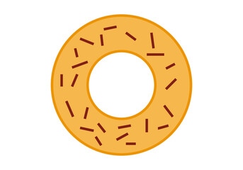 Rosquilla naranja con virutas de chocolate