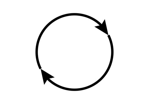 Icono negro de flecha en c&iacute;rculo de retroalimentaci&oacute;n 