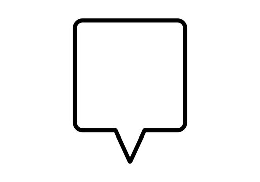 Icono negro de bocadillo de hablar vac&iacute;o
