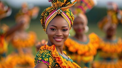 Fototapeta premium Cultural dances in traditional attire