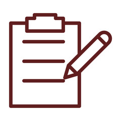 Content Creation Vector Line Maroon Icon Design