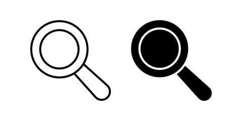Search icon set. Magnifying glass Symbol. searching sign. for mobile concept and web design. vector illustration on white background