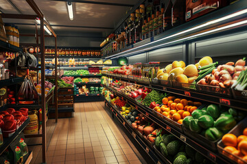 Fototapeta premium Blue medicine bottles in a pharmacy setting, with white tablets scattered nearby, highlighting the themes of healthcare, medication, and modern medicine.