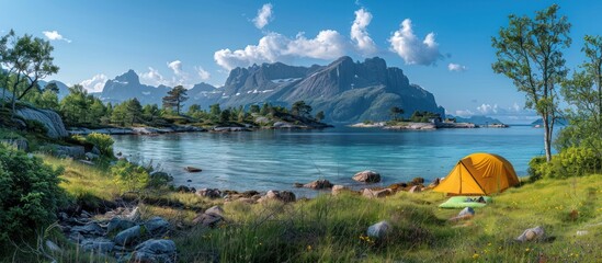 Camping by the Fjord in Norway