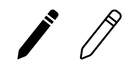 Pen icon set. Edit sign. Flat illustration of vector icon on white background