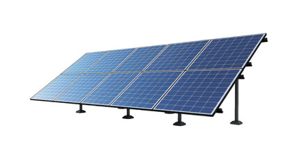 Electric Solar cell isolated on transparent background or PNG file. Solar energy. Environmental theme. Green energy concept.