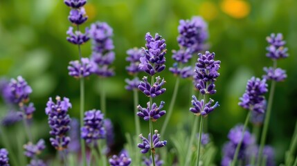 Explore the tiny blossoms of a lavender plant