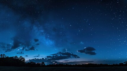 Fototapeta premium Beautiful starry night sky with a large milky way landscape