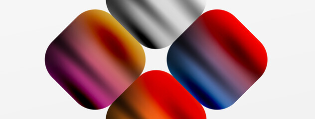 Metallic fluid color with geometric abstract shapes. Vector Illustration For Wallpaper, Banner, Background, Card, Book Illustration, landing page