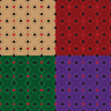 Playing Cards Symbols Casino Pattern, carpet design