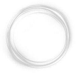 White silver Neon glowing fantasy circular glow. Round shaped radial motion swirl. Transparent background PNG. 