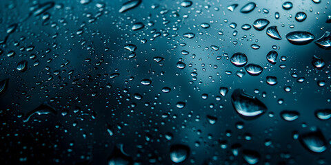 Water droplets on a dark backgroun