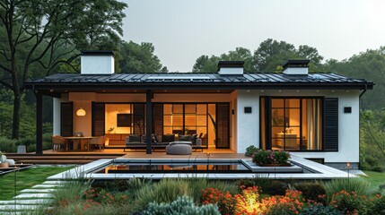 Fototapeta premium Modern House with a Pool