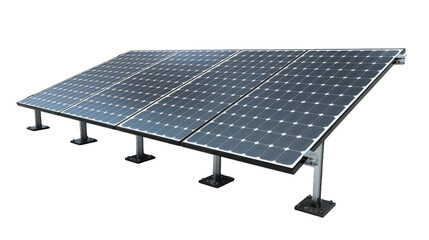 Electric Solar cell isolated on transparent background or PNG file. Solar energy. Environmental theme. Green energy concept.