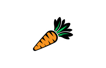 Carrot vector illustration in minimalist style