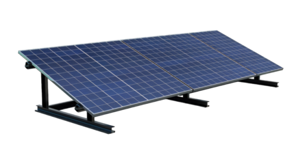 Electric Solar cell isolated on transparent background or PNG file. Solar energy. Environmental theme. Green energy concept.