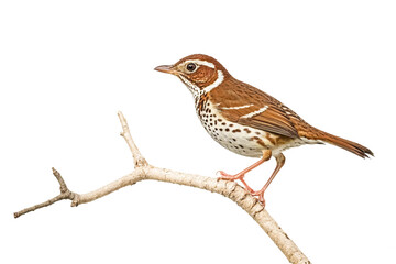 Fototapeta premium Wood Thrush Perched on a Branch