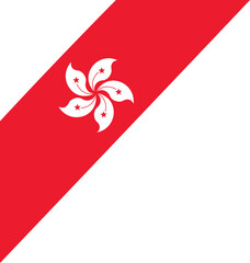 Hong Kong Flag Tilted