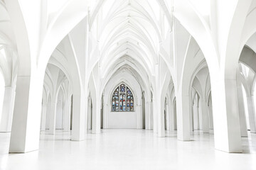 Obraz premium Abstract White Architecture Interior