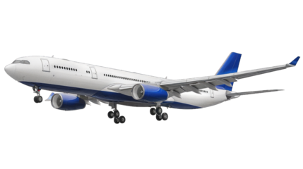Airplane aircraft transport airplane transportation travel traveler flight fly air plane trip jet business. Transparent background or PNG file.