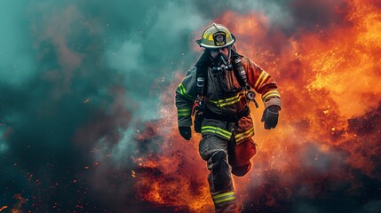 In to the fire, a Firefighter searches for possible survivors