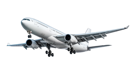 Airplane aircraft transport airplane transportation travel traveler flight fly air plane trip jet business. Transparent background or PNG file.
