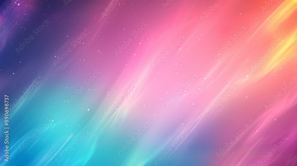 Wall mural dynamic gradient background with light streaks, bokeh effects, vibrant colors modern and visually en