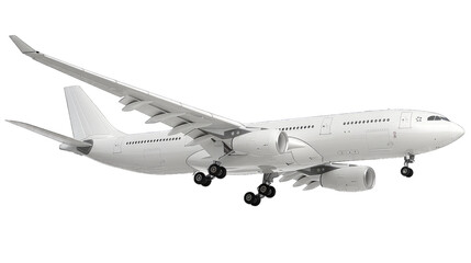 Fototapeta premium Airplane aircraft transport airplane transportation travel traveler flight fly air plane trip jet business. Transparent background or PNG file.