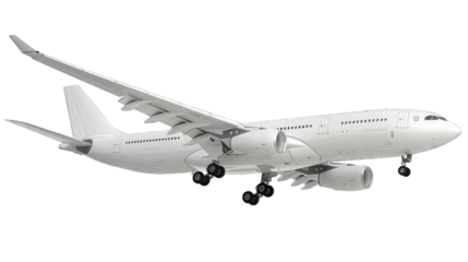 Airplane aircraft transport airplane transportation travel traveler flight fly air plane trip jet business. Transparent background or PNG file.