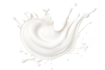 Circle milk, yogurt or cream wave flow splash