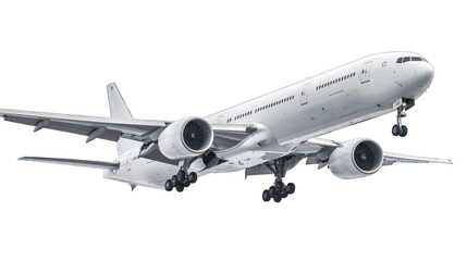 Fototapeta premium Airplane aircraft transport airplane transportation travel traveler flight fly air plane trip jet business. Transparent background or PNG file.