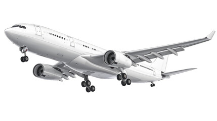 Obraz premium Airplane aircraft transport airplane transportation travel traveler flight fly air plane trip jet business. Transparent background or PNG file.