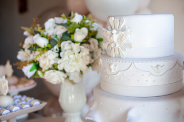 Mesa de bolo, batismo infantil