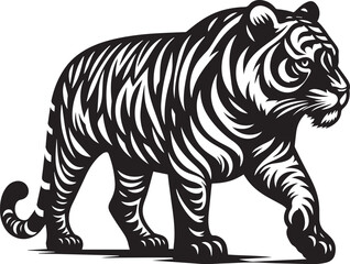 Tiger icon isolated on a white background. Tiger logo illustration.