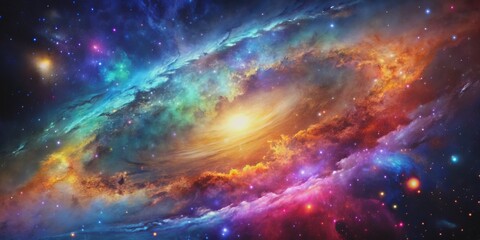 Fototapeta premium Cosmic Nebula - A Dreamy Swirl of Colors, Stars, and Dust, nebula , space , galaxy , astronomy