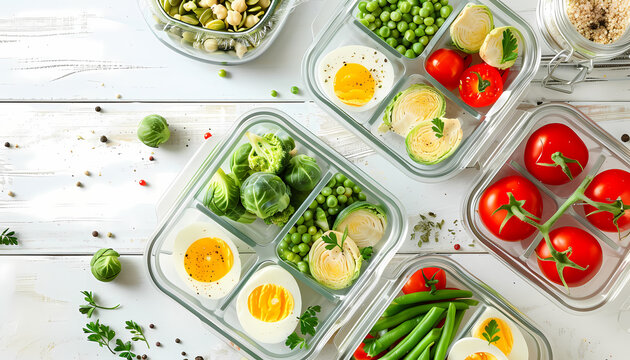 Durable and convenient containers for vegetarian meal prep, perfect for organizing and storing healthy plant-based meals for the week