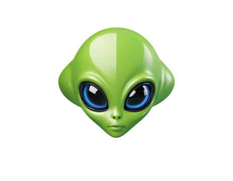 green alien monster, brand image, 3d character